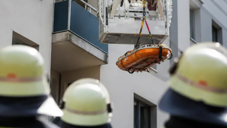 Höhenretter holen nach zwei Tagen einen schwer verletzten Mann aus Wohnung in Ossendorf