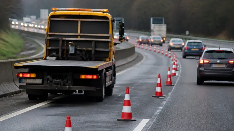 A4 bei Eschweiler in Richtung Köln nach Unfall nur teilweise frei
